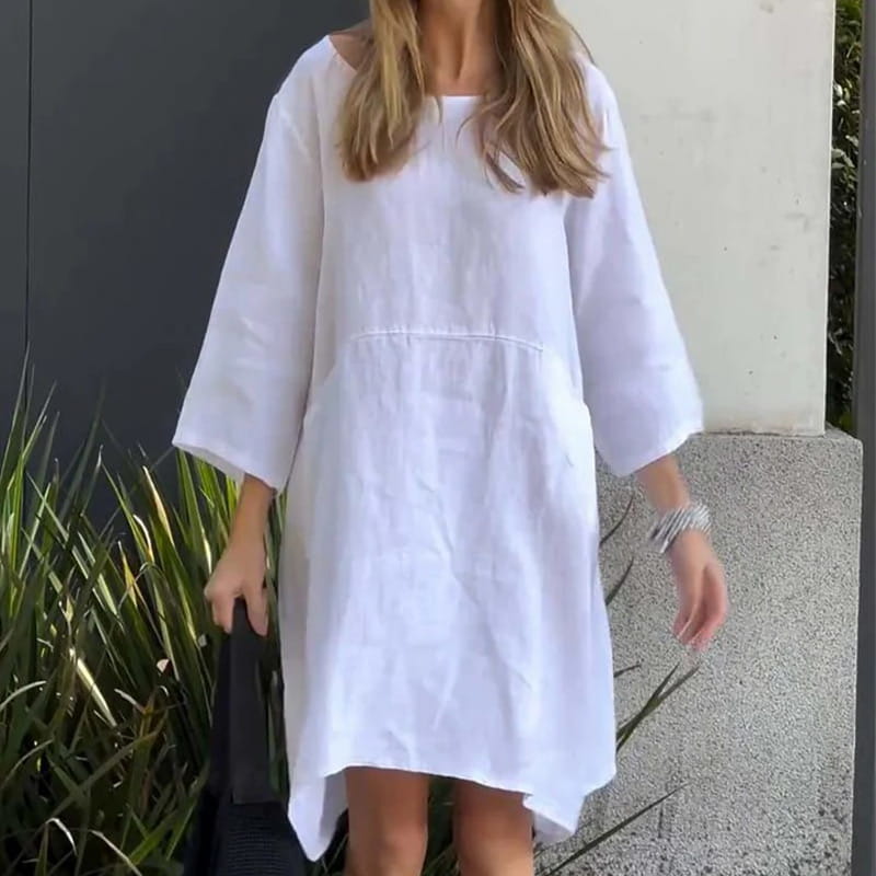 Arabella™ | Robe Décontractée en Coton-Lin