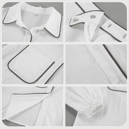 Ensemble deux pièces femme : ensemble chemise décontractée + short