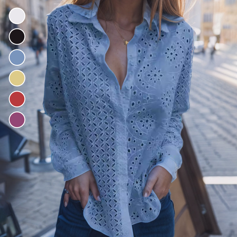 Chemise tendance à boutons amples et creux