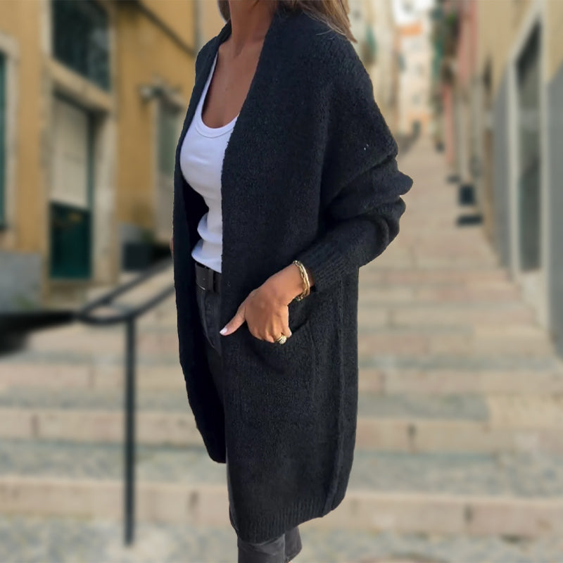 Indra™ | Cardigan Long Tricoté Élégant