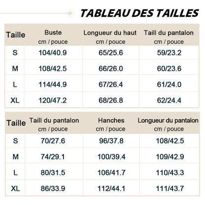 Ensemble 2 Pièces Décontracté pour Femmes : Chemise à Manches Longues et Pantalon Ample