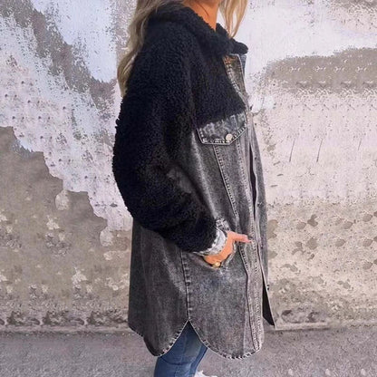 Iris™ | Veste Denim Doublée Sherpa
