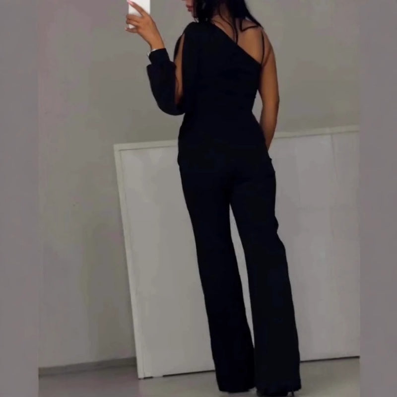Mesh scintillant One Shoulder One Piece robes pour femmes