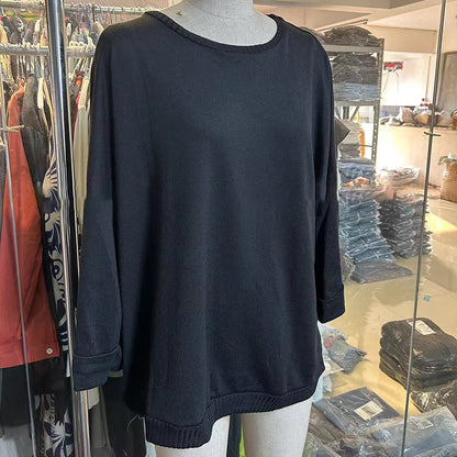 Haut tricoté classique de couleur unie pour femme