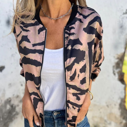 Zelda™ | Veste Bomber Zippée à Imprimé Zèbre