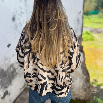 Zelda™ | Veste Bomber Zippée à Imprimé Zèbre