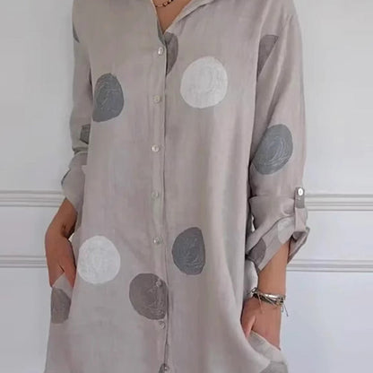 Pia™ | Robe Chemise Imprimée Élégante