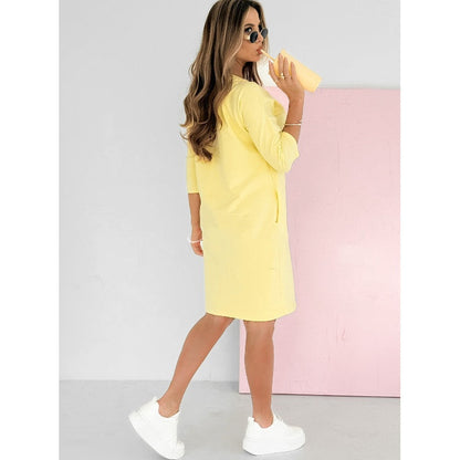 Jamie™ | Robe Élégante à Col Rond et Manches 3/4 avec Poches