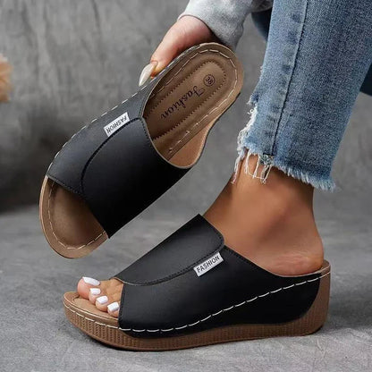 Sandales Compensées Tendance.