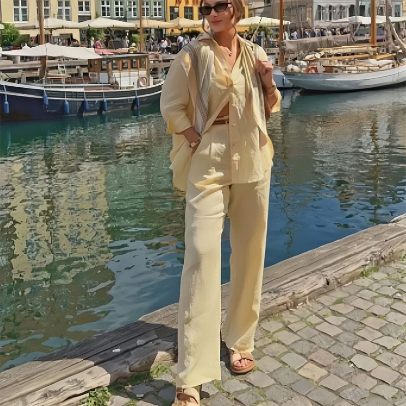 Ariel™ | Chemise Élégante et Pantalon Confortable