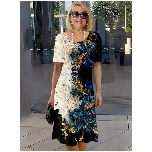 Selene™ - Robe d'été femme décontractée avec motif floral 3D