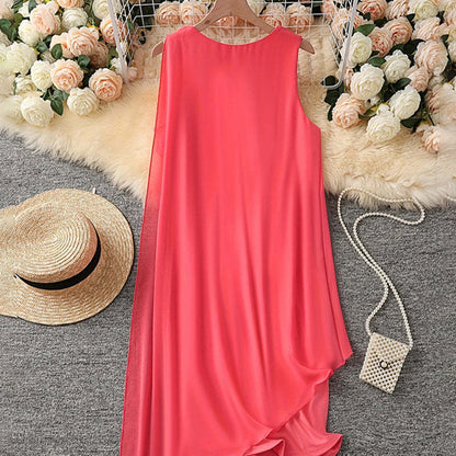 Sorayae™ - Robe Asymétrique en Maille Sans Manches