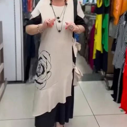Hyelina™ - Robe Longue à Blocs de Couleur