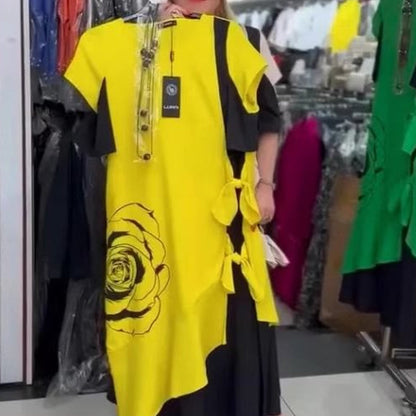 Hyelina™ - Robe Longue à Blocs de Couleur