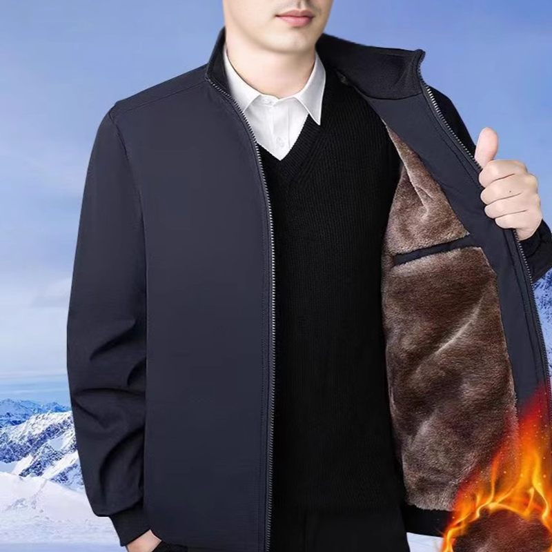 Alexandre™ - Veste chaude zippée pour homme – Coupe-vent, imperméable et anti-rides