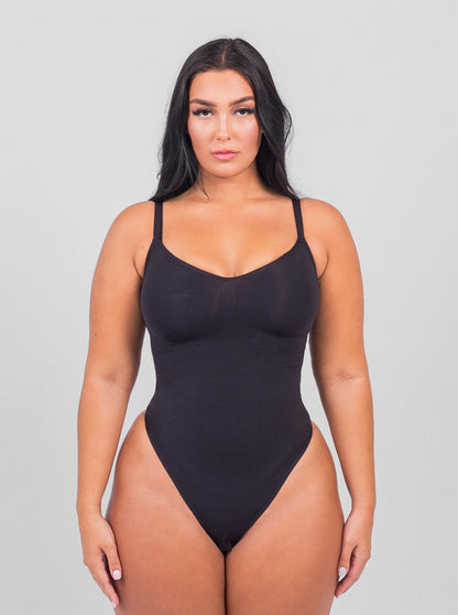 Stefanie - Naadloze Bodysuit String Met Spaghetti Schouderbandjes