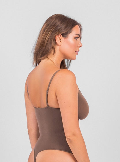 Stefanie - Naadloze Bodysuit String Met Spaghetti Schouderbandjes