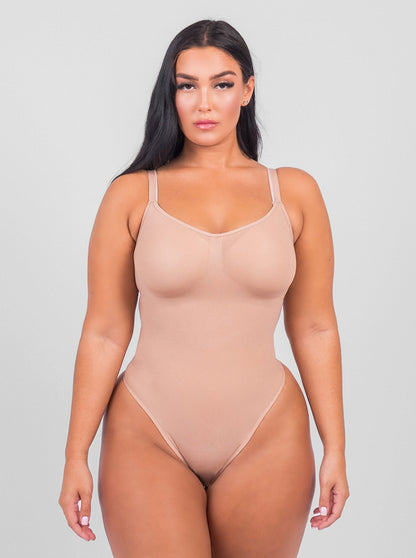 Stefanie - Naadloze Bodysuit String Met Spaghetti Schouderbandjes