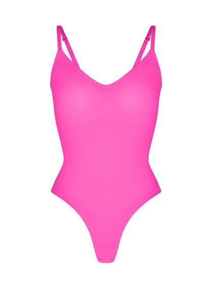 Stefanie - Naadloze Bodysuit String Met Spaghetti Schouderbandjes
