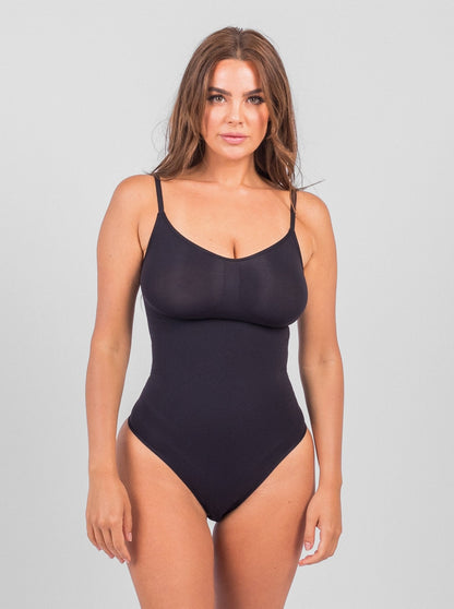 Stefanie - Naadloze Bodysuit String Met Spaghetti Schouderbandjes