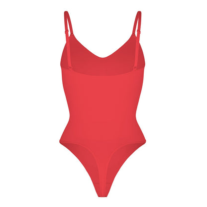 Stefanie - Naadloze Bodysuit String Met Spaghetti Schouderbandjes