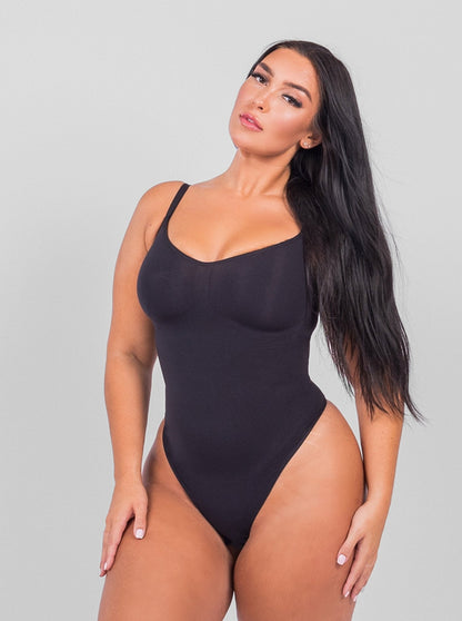 Stefanie - Naadloze Bodysuit String Met Spaghetti Schouderbandjes