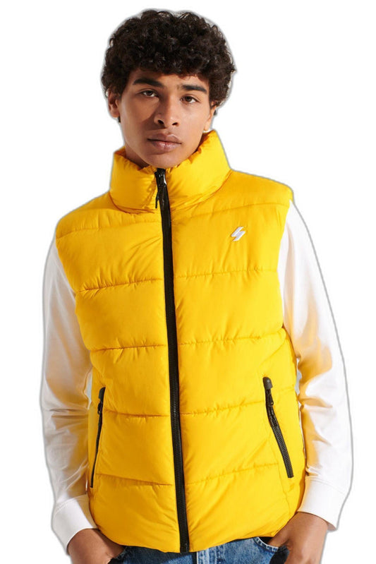 Doudoune sans Manche Marin Jaune