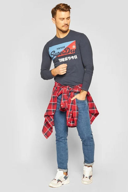 T-shirt Manche Longue Barry Bleu Marine
