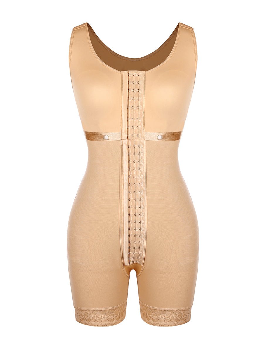 Tess - Lange Body Shapewear Met Haakjes - Naadloos
