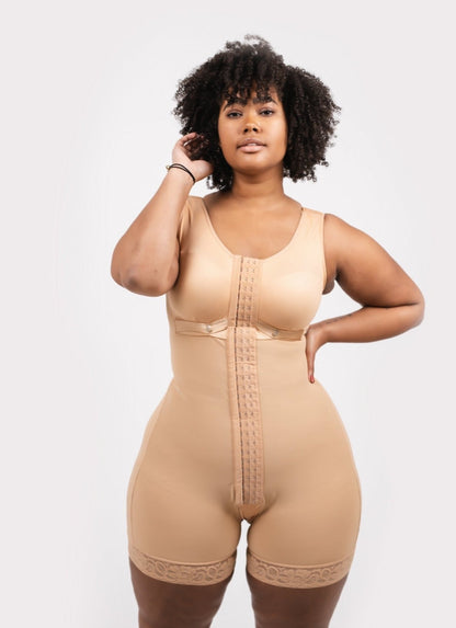 Tess - Lange Body Shapewear Met Haakjes - Naadloos