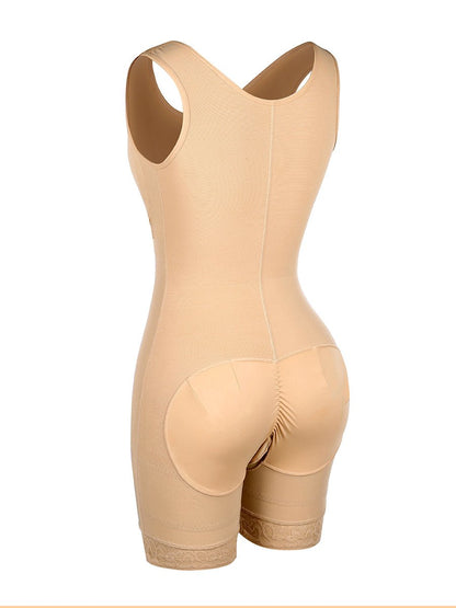 Tess - Lange Body Shapewear Met Haakjes - Naadloos