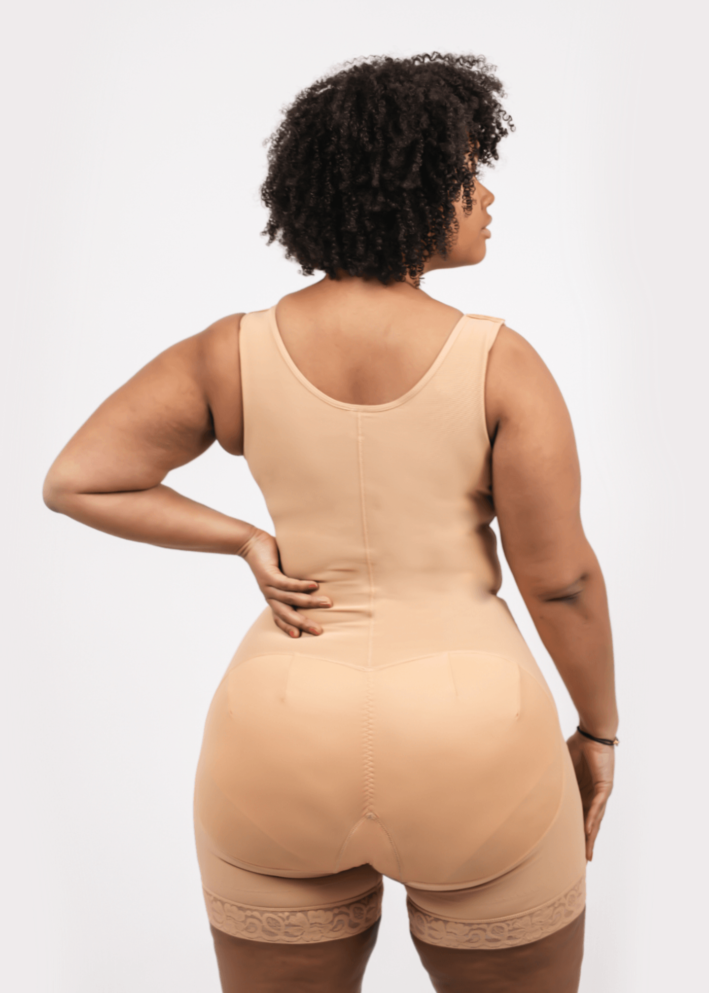 Tess - Lange Body Shapewear Met Haakjes - Naadloos