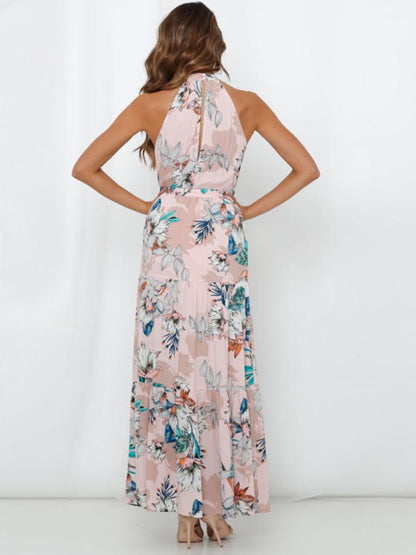 Pauline Laurent® | Robe maxi imprimée avec marches