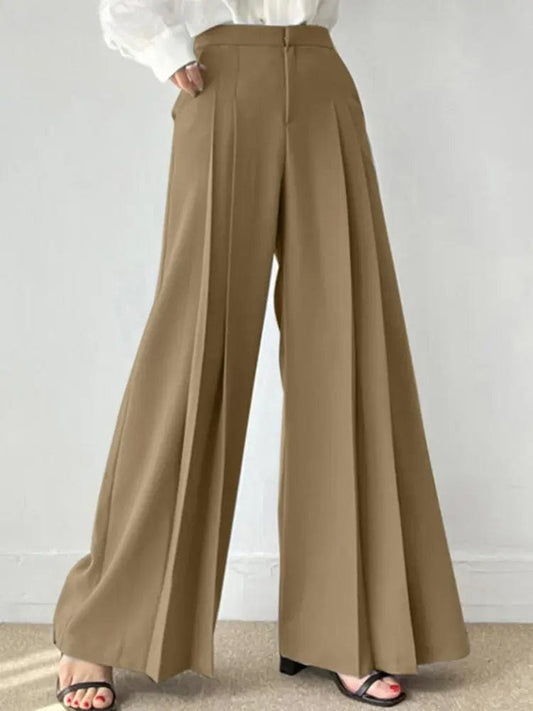 Elize™ | Pantalon plissé à jambe large