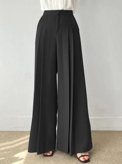 Elize™ | Pantalon plissé à jambe large