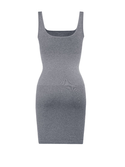 Valencia - Shaper Mini Jurk Vierkante Hals