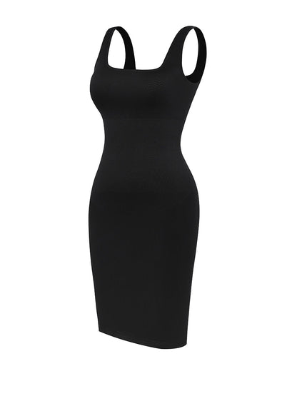 Valencia - Shaper Mini Jurk Vierkante Hals