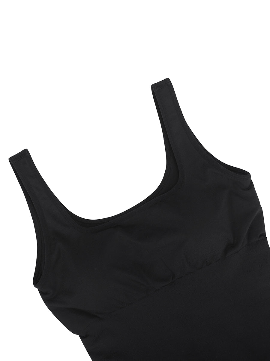 Valencia - Shaper Mini Jurk Vierkante Hals