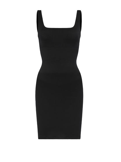 Valencia - Shaper Mini Jurk Vierkante Hals