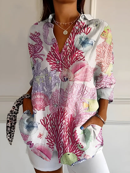 Avril | Blouse Chic aux Imprimés Ludiques