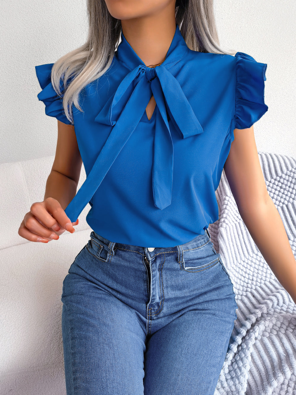 Océane Dubois® | Blouse avec noeud