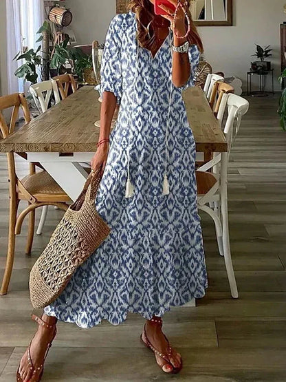 Vilma | Robe d'été élégante à col en V