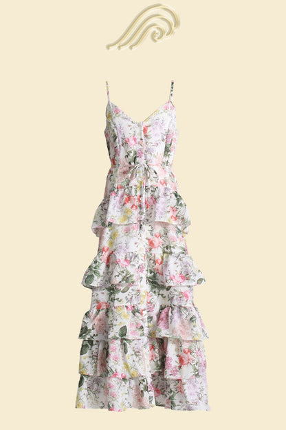 Pauline Laurent® | Robe d'été maxi dégradée imprimée