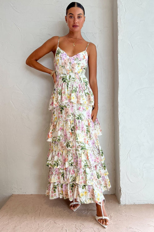Pauline Laurent® | Robe d'été maxi dégradée imprimée