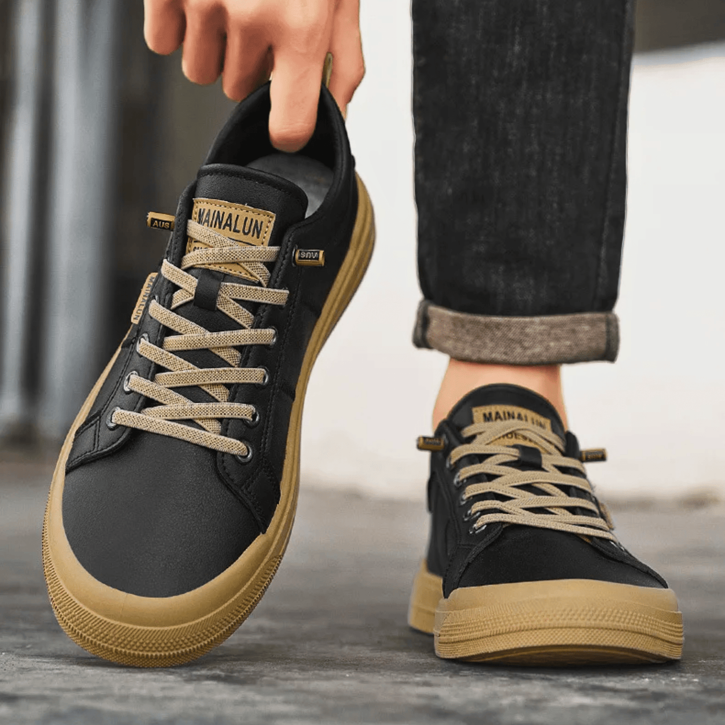 Harrington – Baskets en cuir