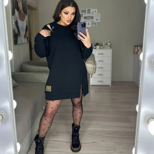 Robe Sportive Élégante pour Femme avec Découpes Décoratives