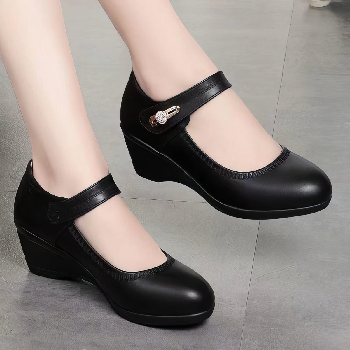 100 % Cuir de Vachette - Chaussures en Cuir à Semelle Souple