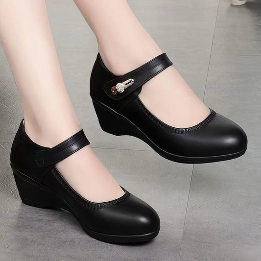 100 % Cuir de Vachette - Chaussures en Cuir à Semelle Souple