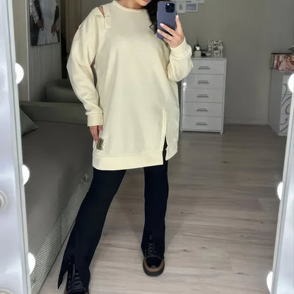 Robe Sportive Élégante pour Femme avec Découpes Décoratives