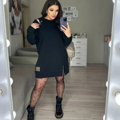 Robe Sportive Élégante pour Femme avec Découpes Décoratives